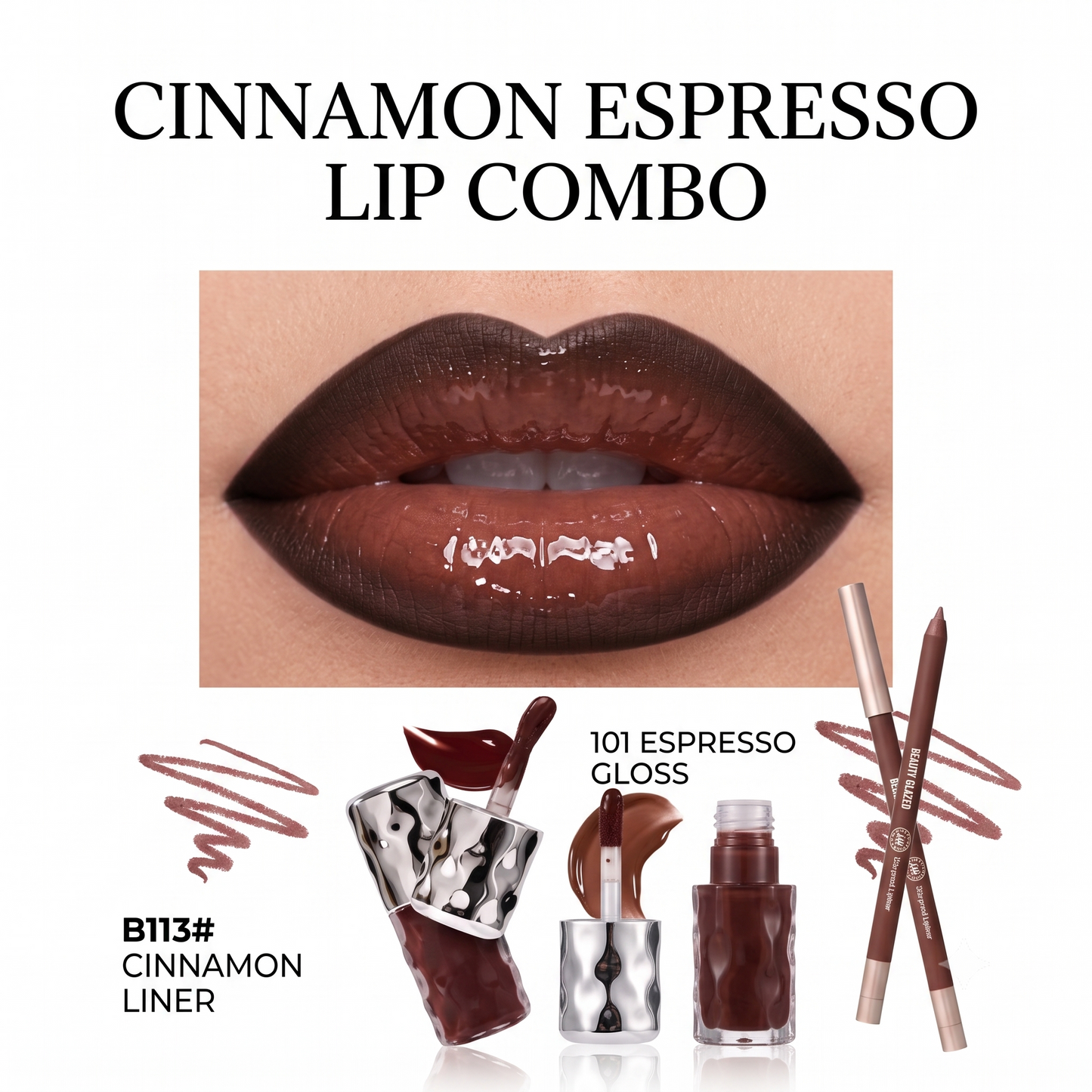 Beauty Glazed Cinnamon Espresso Lip Combo