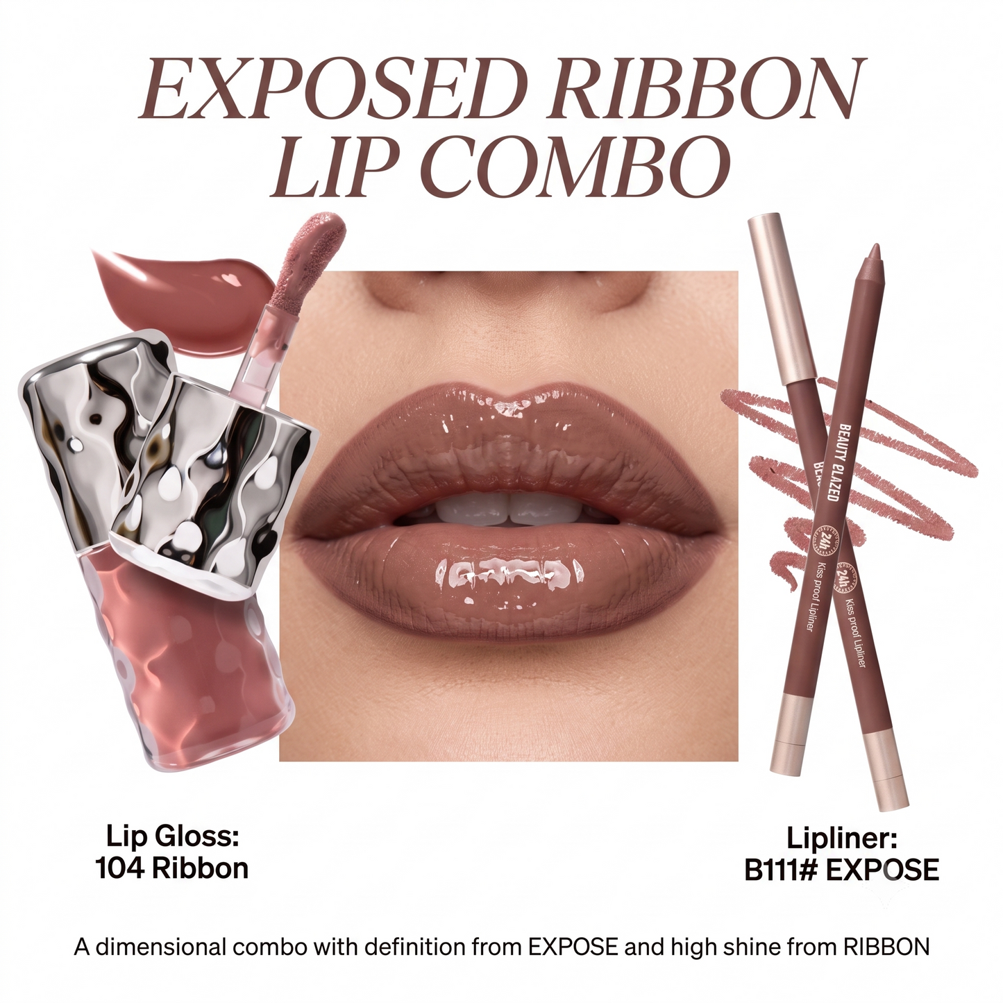 Beauty Glazed Exposed Ribbon Lip Combo