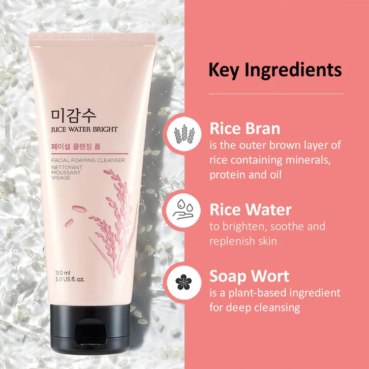 The Face Shop Rice Water Bright Foaming cleanser (150ml)