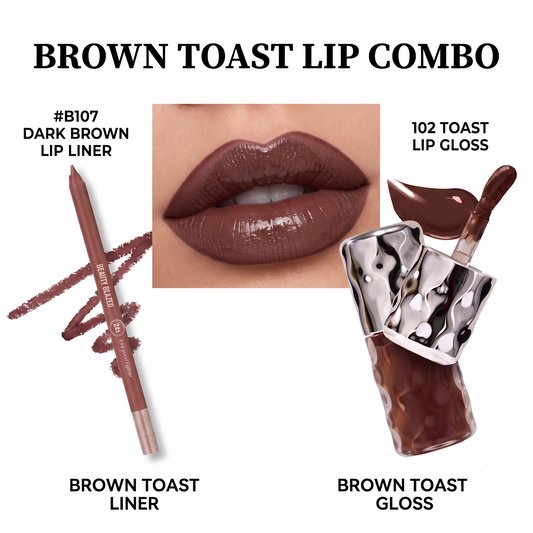 Beauty Glazed Brown Toast Lip Combo