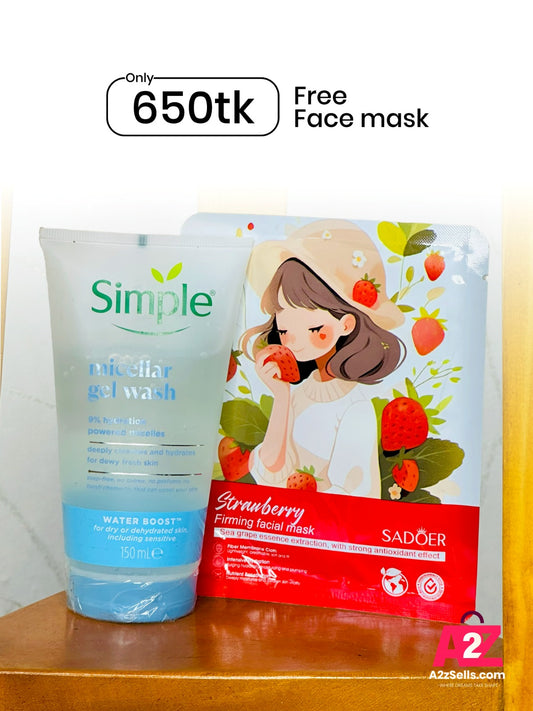 Simple Water Boost Micellar Facial Gel Wash 150ml