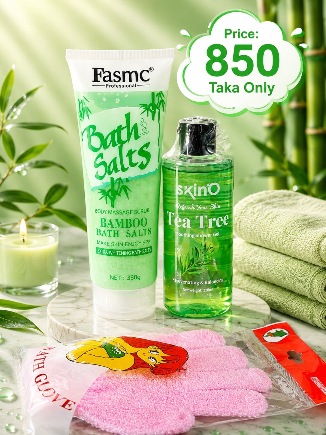 Bamboo Tea Tree Spa Combo